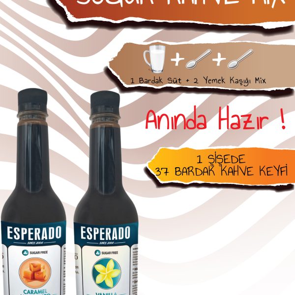 ESPERADO VANİLYA*KARAMEL AROMALI SOĞUK KAHVE MİX 2 Lİ SET 750 ML