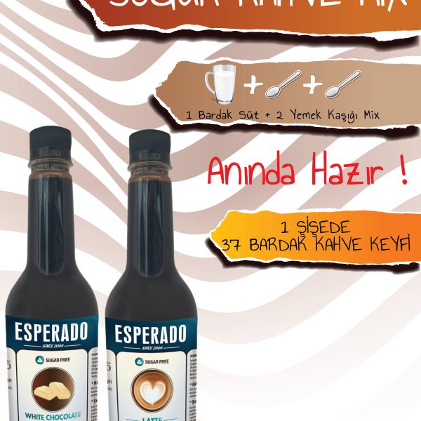 ESPERADO LATTE*WHİTE CHOCOLATE AROMALI SOĞUK KAHVE MİX 2 Lİ SET 750 ML