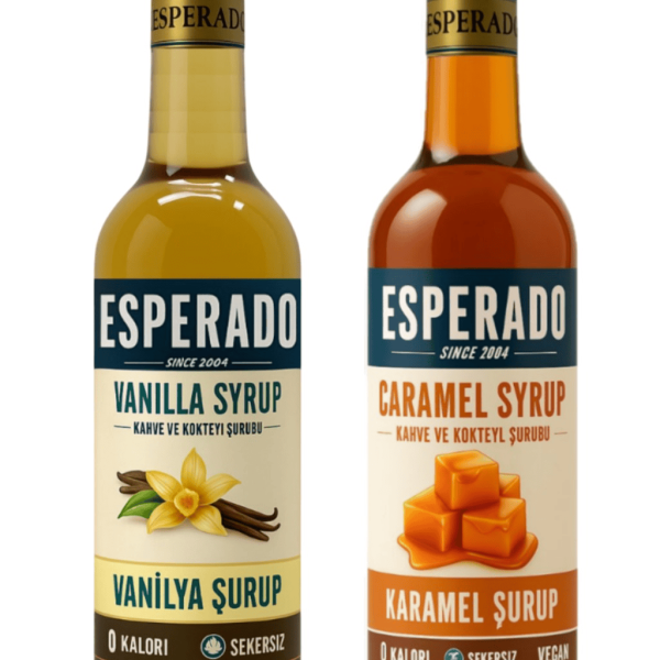 ESPERADO ŞEKERSİZ  KAHVE ŞURUBU 750 ML 2'Lİ (VANİLYA-KARAMEL)