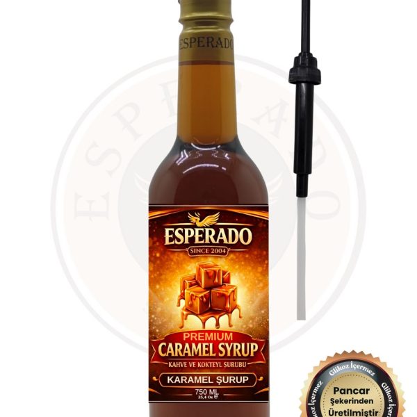 ESPERADO PREMIUM  % 100 Şeker Karamel Aromalı Kahve & Kokteyl Şurubu 750 ml