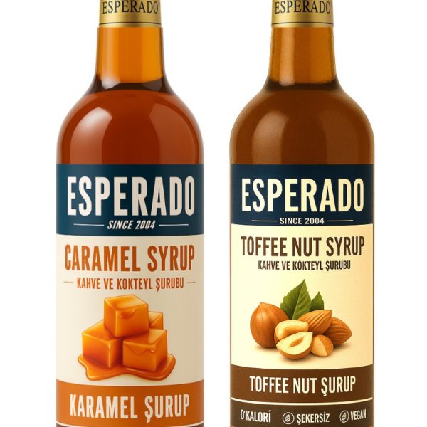ESPERADO ŞEKERSİZ  KAHVE ŞURUBU 750 ML 2'Lİ (KARAMEL-TOFFYNUT)