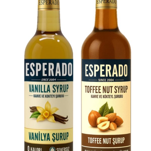ESPERADO ŞEKERSİZ  KAHVE ŞURUBU 750 ML 2'Lİ (VANİLYA-TOFFYNUT)