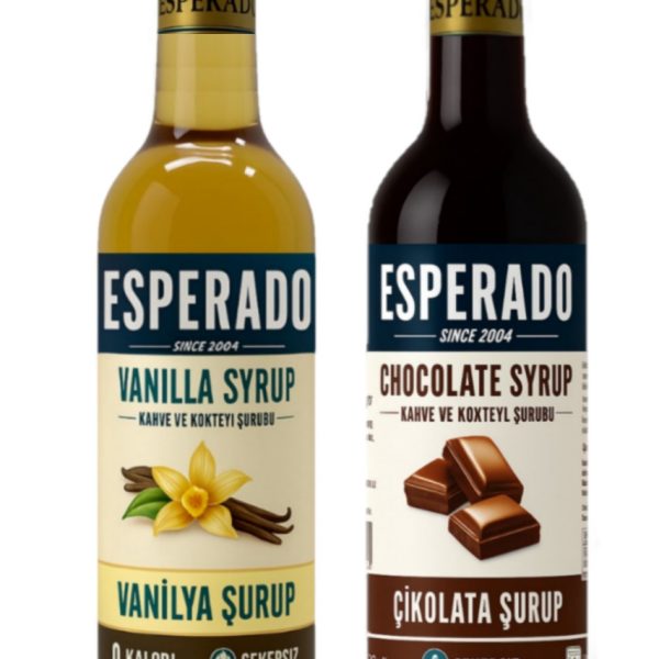 ESPERADO ŞEKERSİZ  KAHVE ŞURUBU 750 ML 2'Lİ (VANİLYA -ÇİKOLATA)