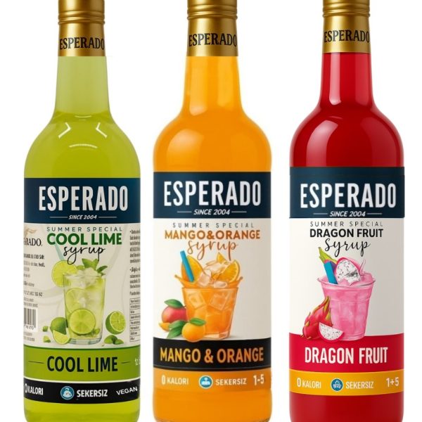 ESPERADO Cool Lime-Mango&Portakal-Dragon Fruit - Efsane Yaz Serisi 750 ml X 3 Adet