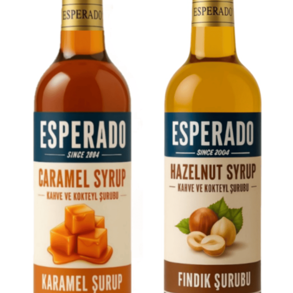 ESPERADO ŞEKERSİZ  KAHVE ŞURUBU 750 ML 2'Lİ (KARAMEL-FINDIK)