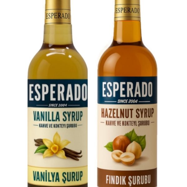 ESPERADO ŞEKERSİZ  KAHVE ŞURUBU 750 ML 2'Lİ (VANİLYA-FINDIK)